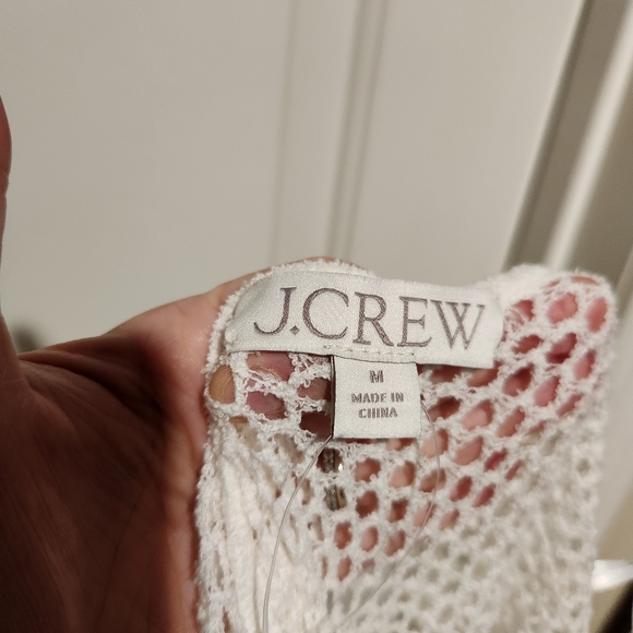 Anna October J.Crew Sheer Bridal White Sweater Dress Coastal Beach Medium - Picture 7 of 15